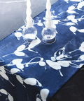 Porto Linen Table Runner — Indigo