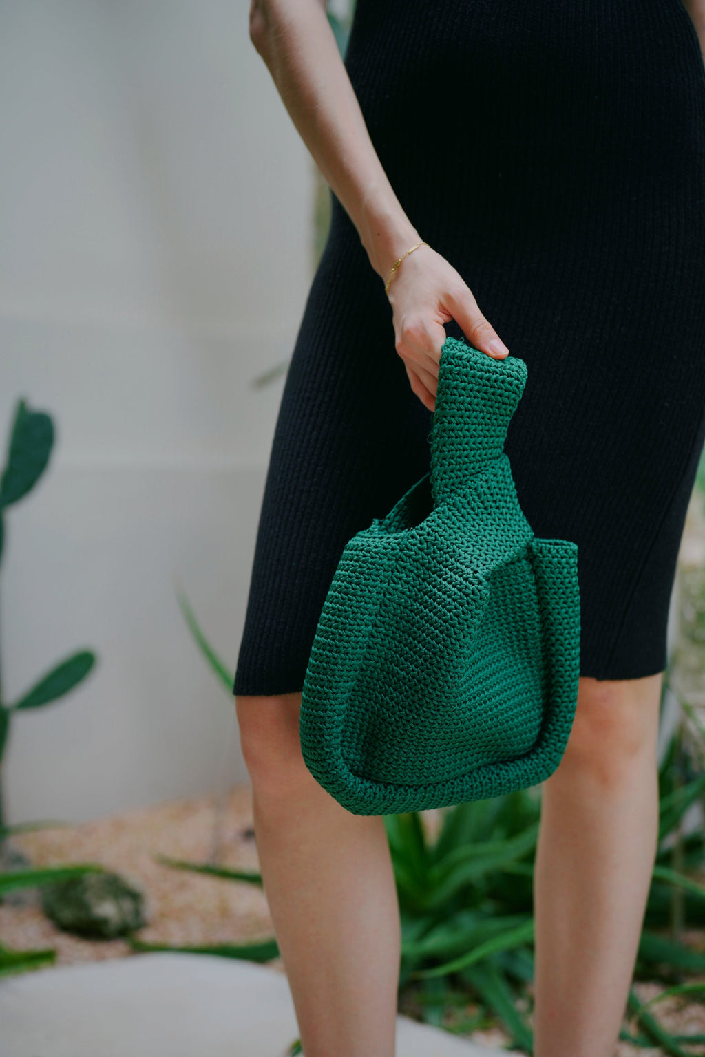 Mackenzie Knit Clutch — Emerald