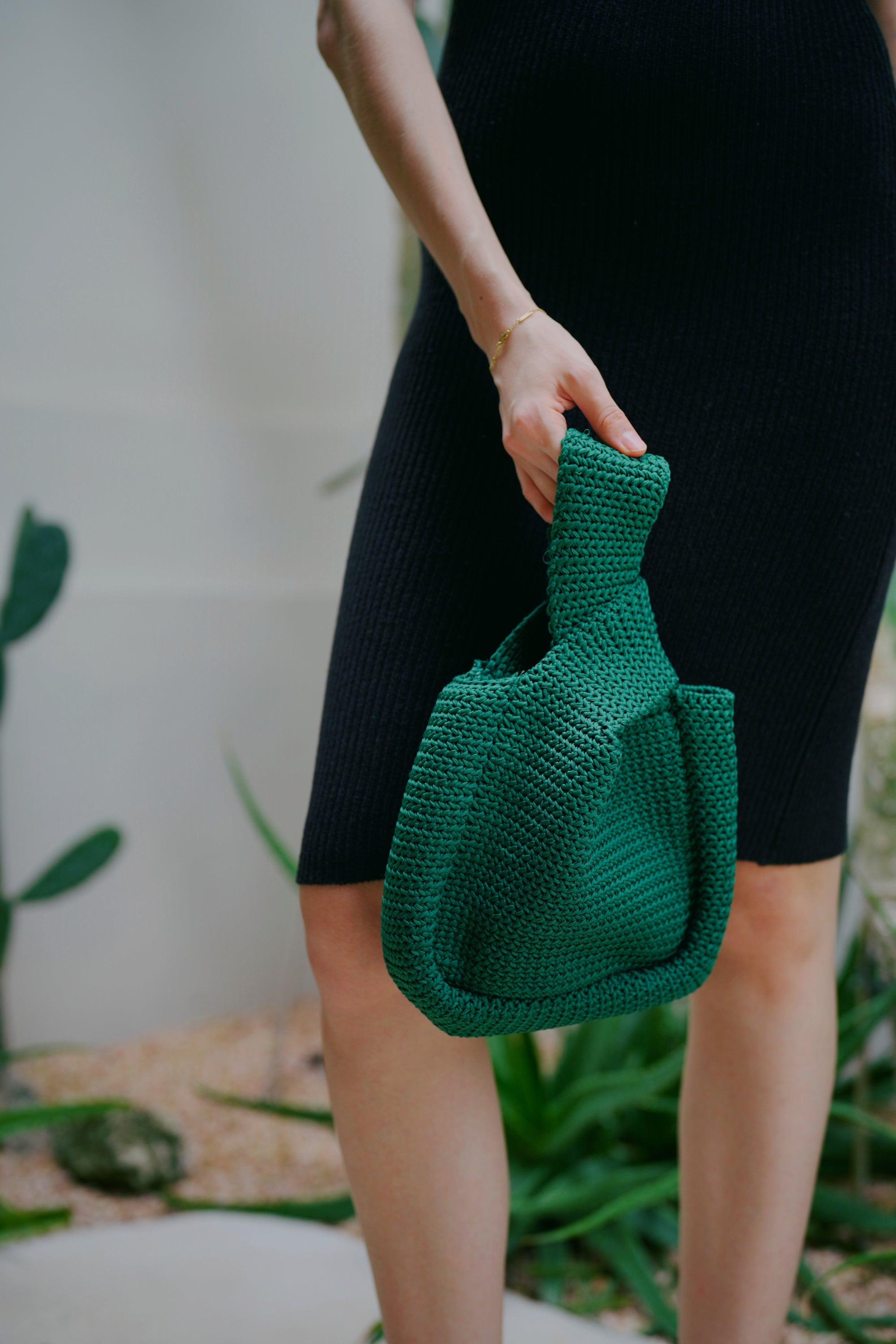 Mackenzie Knit Clutch — Emerald