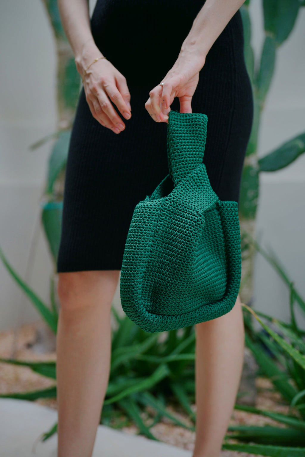 Mackenzie Knit Clutch — Emerald