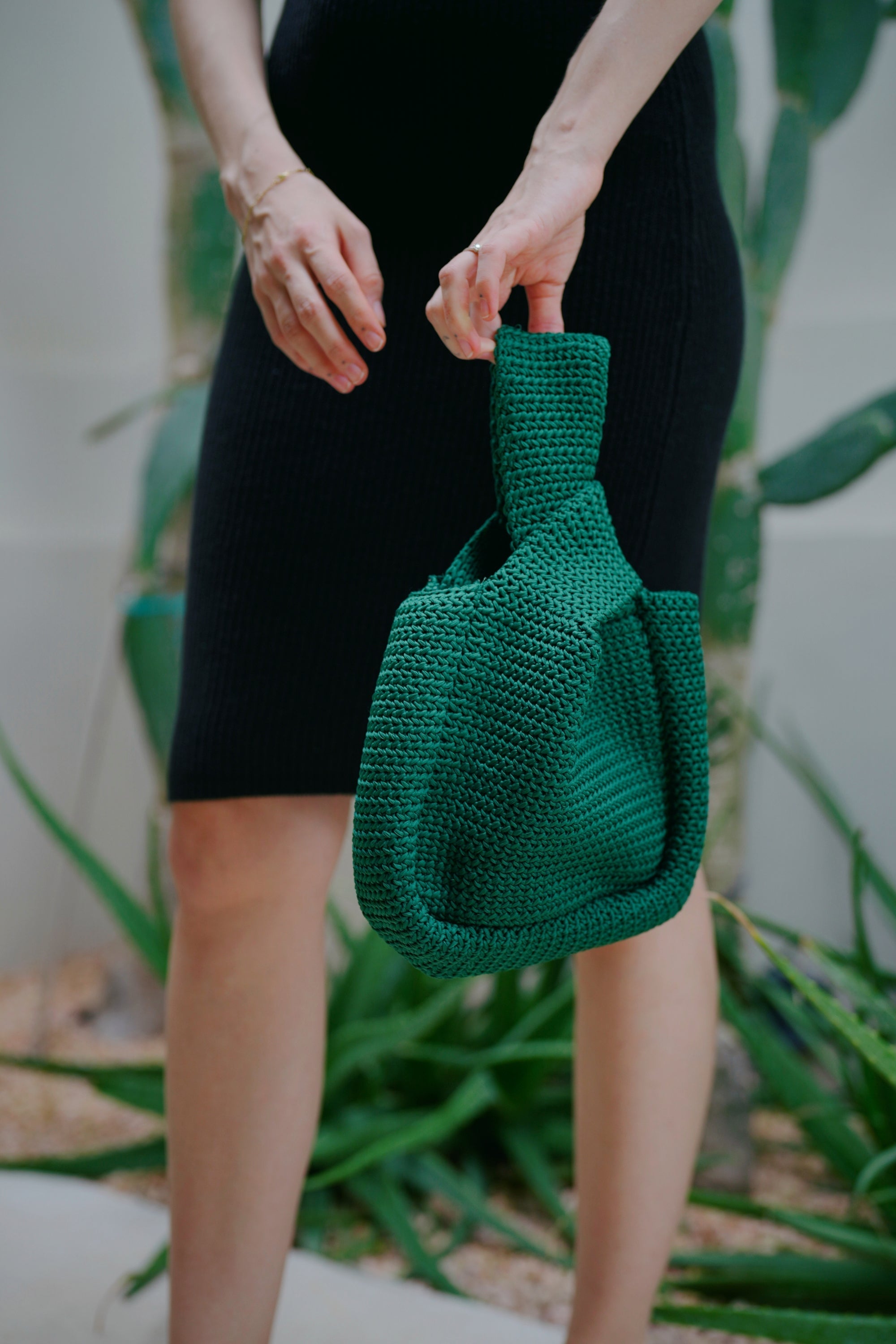 Mackenzie Knit Clutch — Emerald
