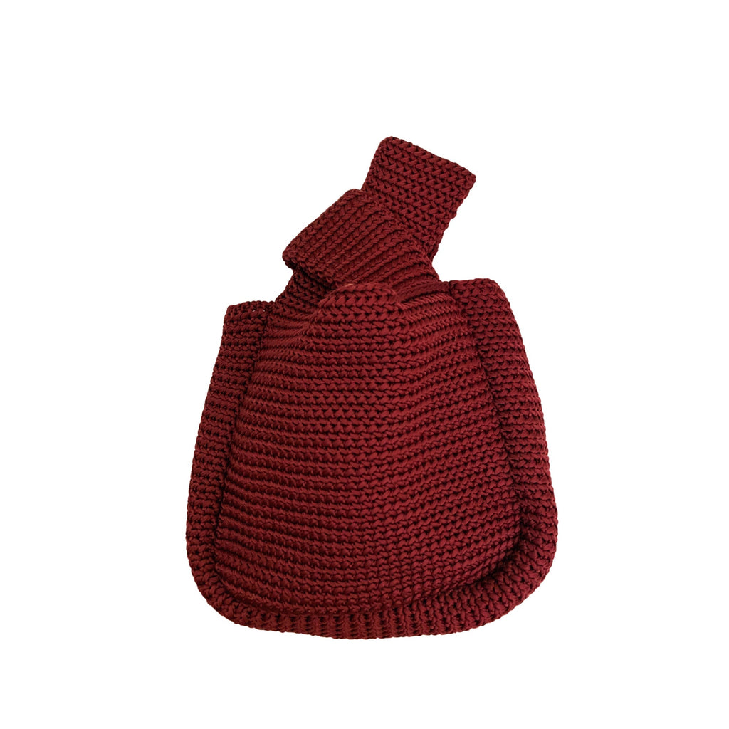 Mackenzie Knit Clutch — Maroon