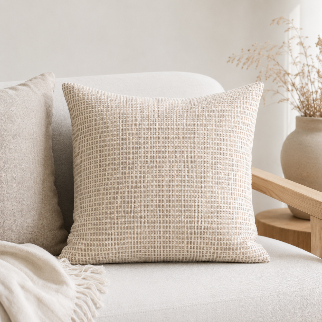 Akobo Pillow Cover – Stone