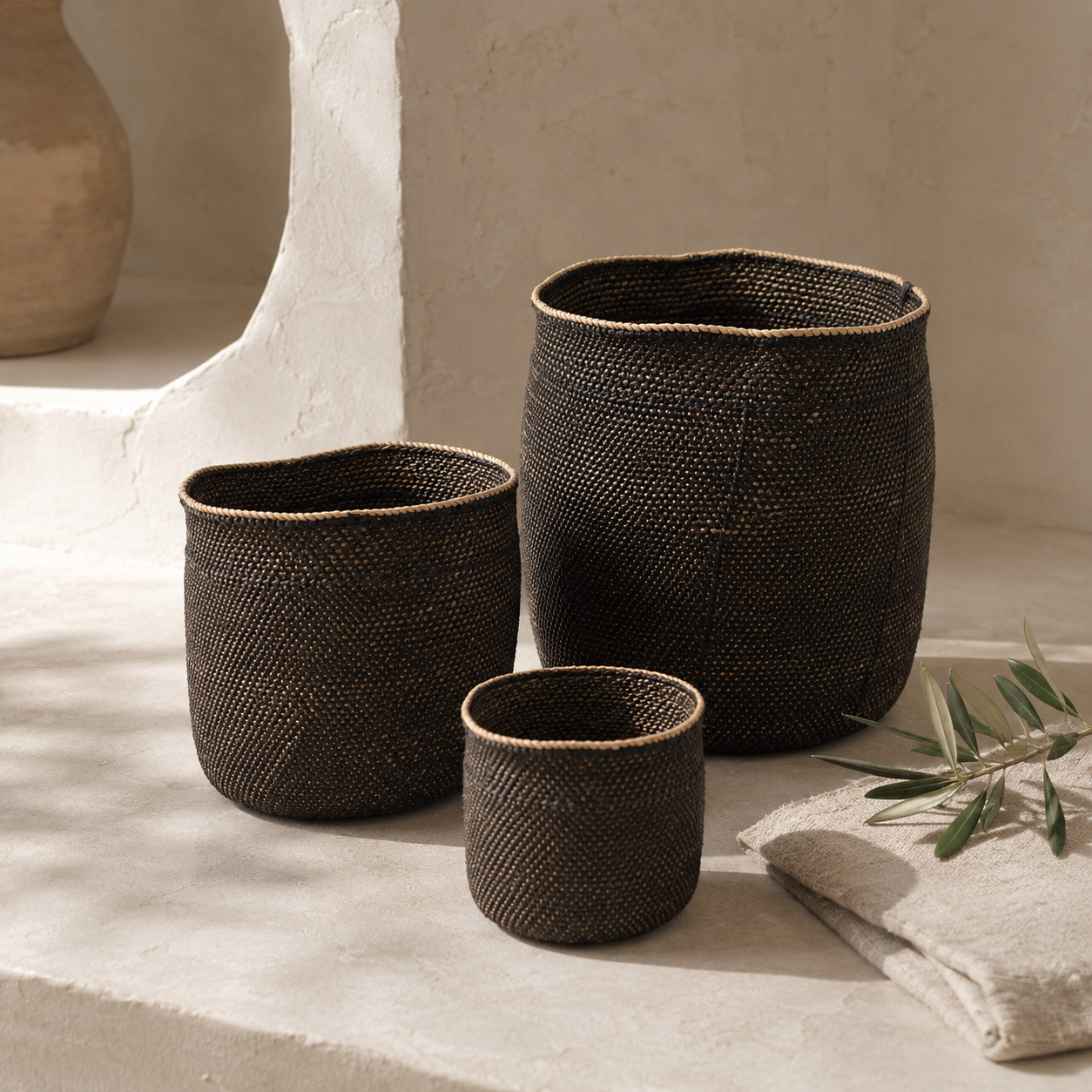 Light Black Iringa Baskets