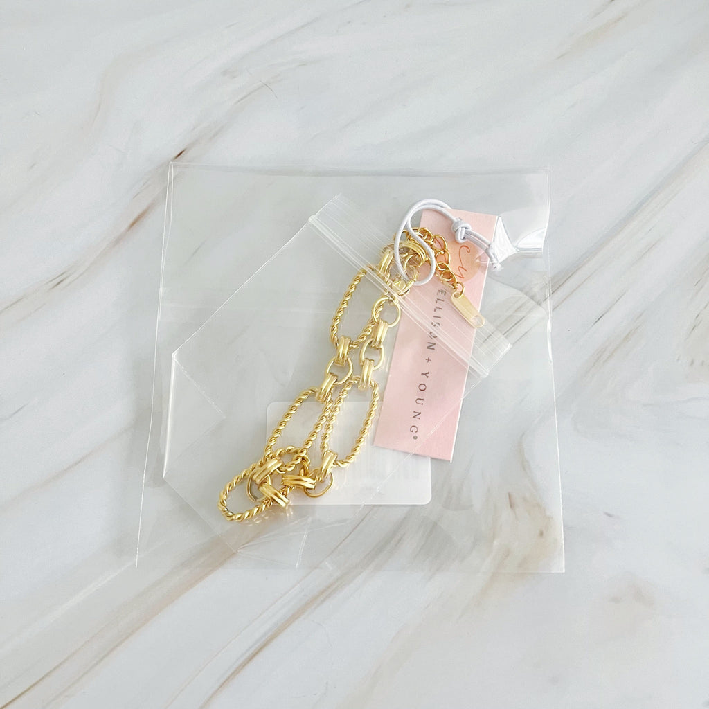 Alternatively Linked Cable Bracelet