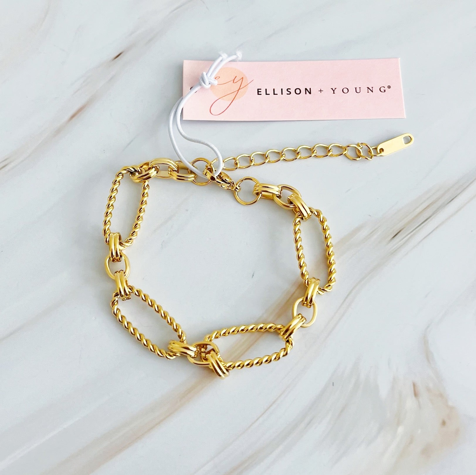 Alternatively Linked Cable Bracelet