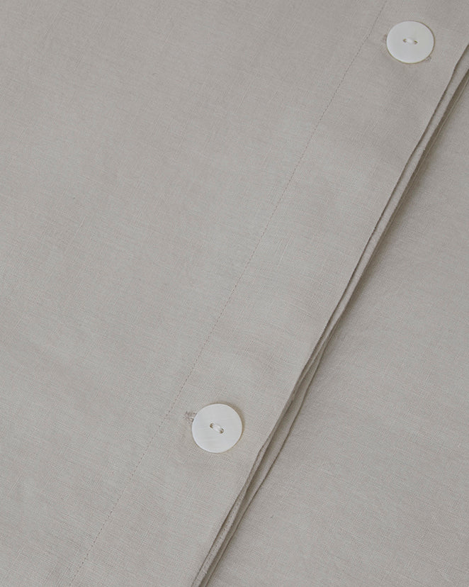 Marcel Linen Duvet Set — Dove