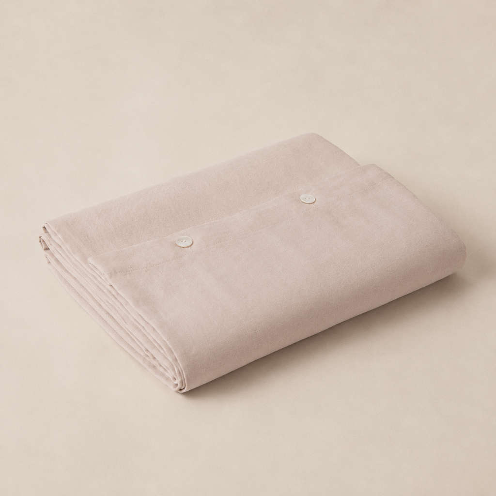Marcel Linen Duvet Cover — Blush