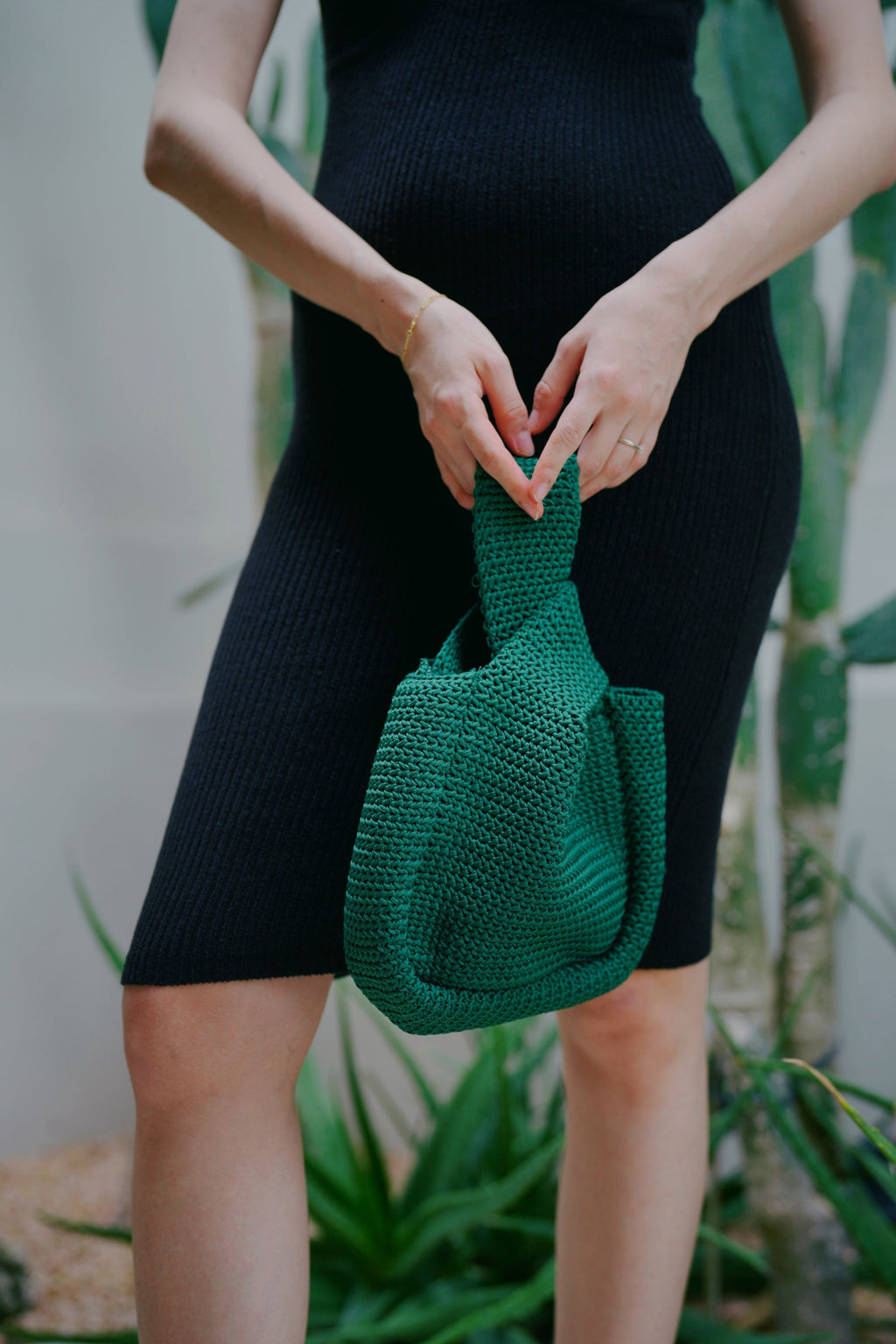 Mackenzie Knit Clutch — Emerald
