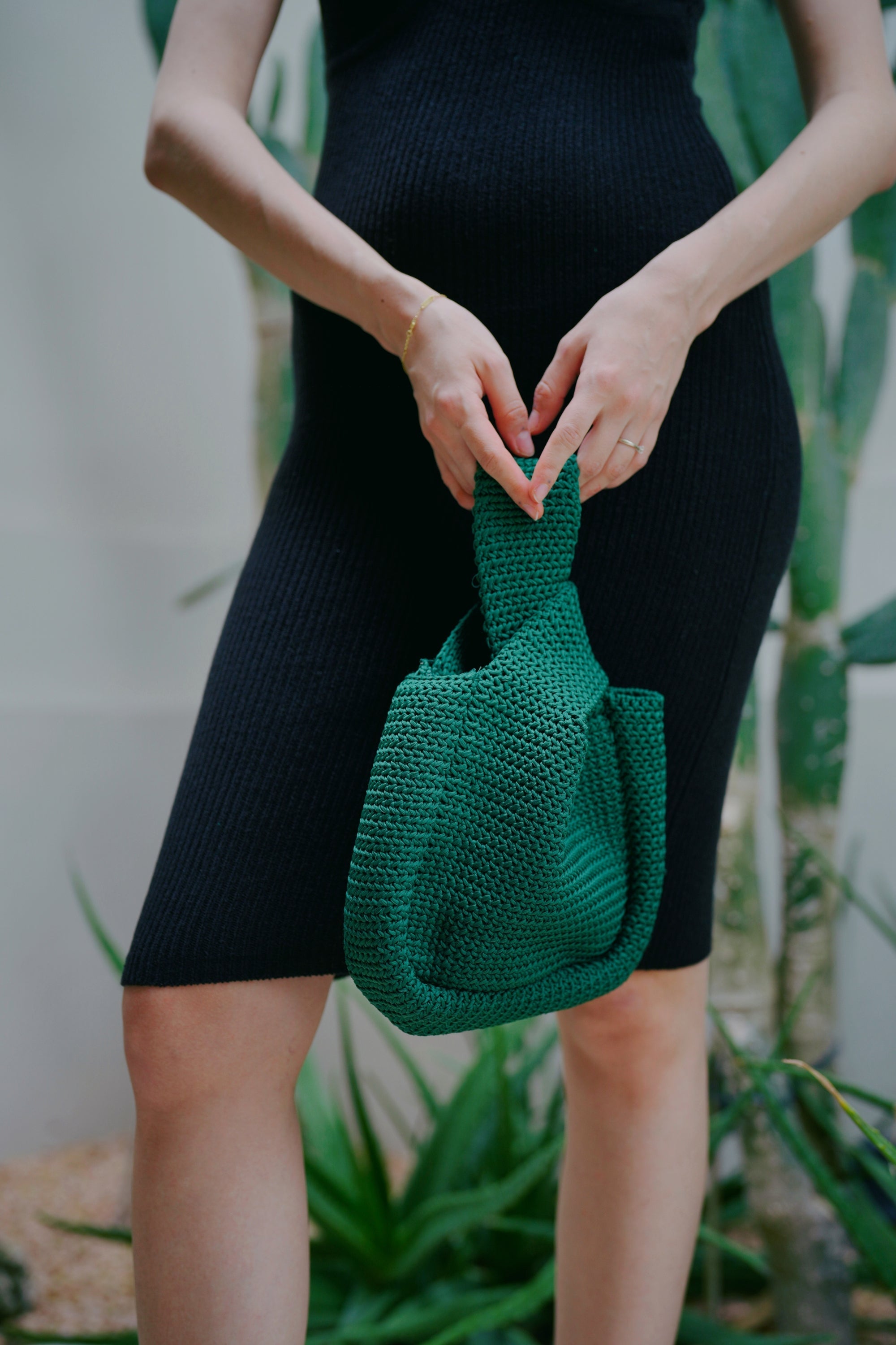 Mackenzie Knit Clutch — Emerald