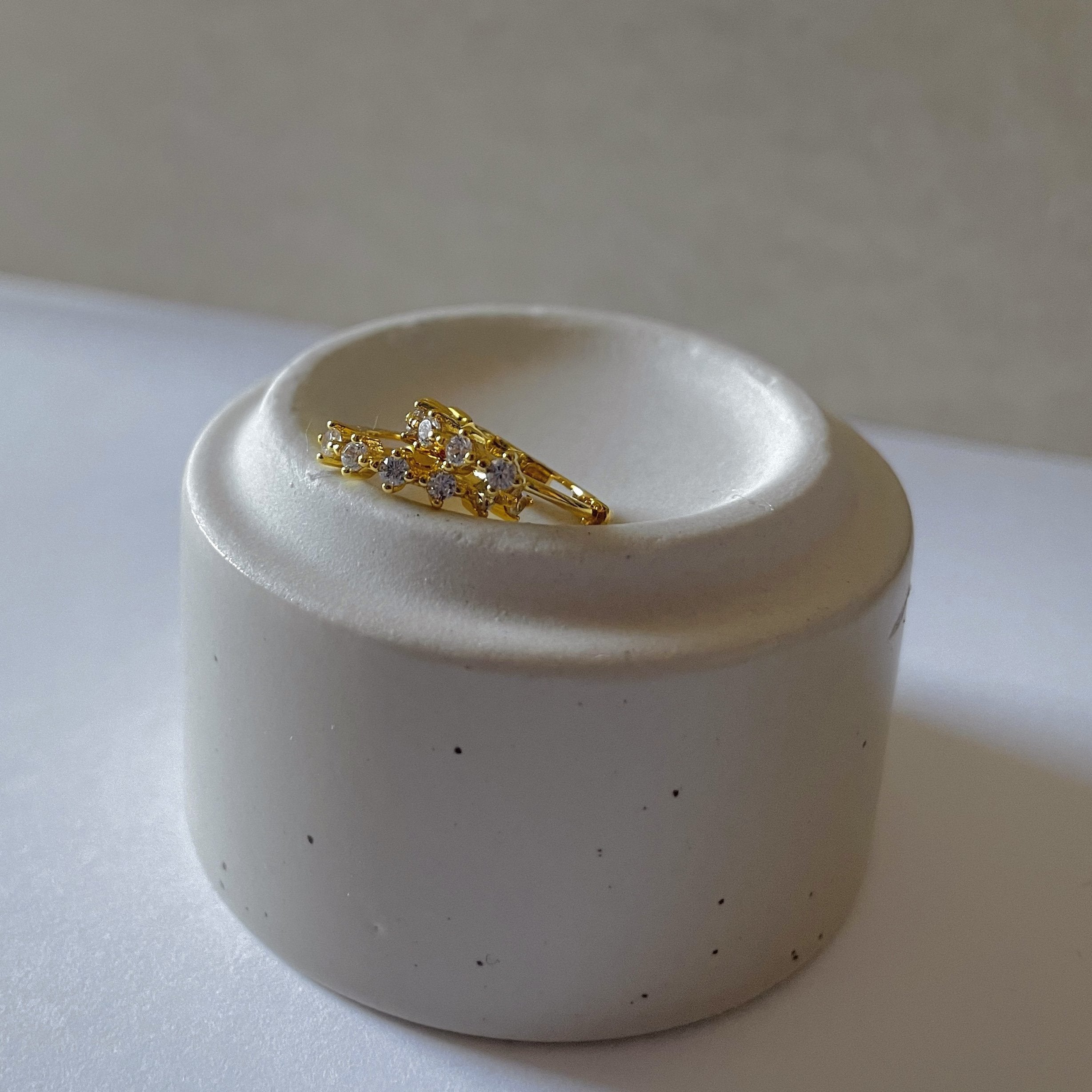 Kelly Huggies — White Zirconia