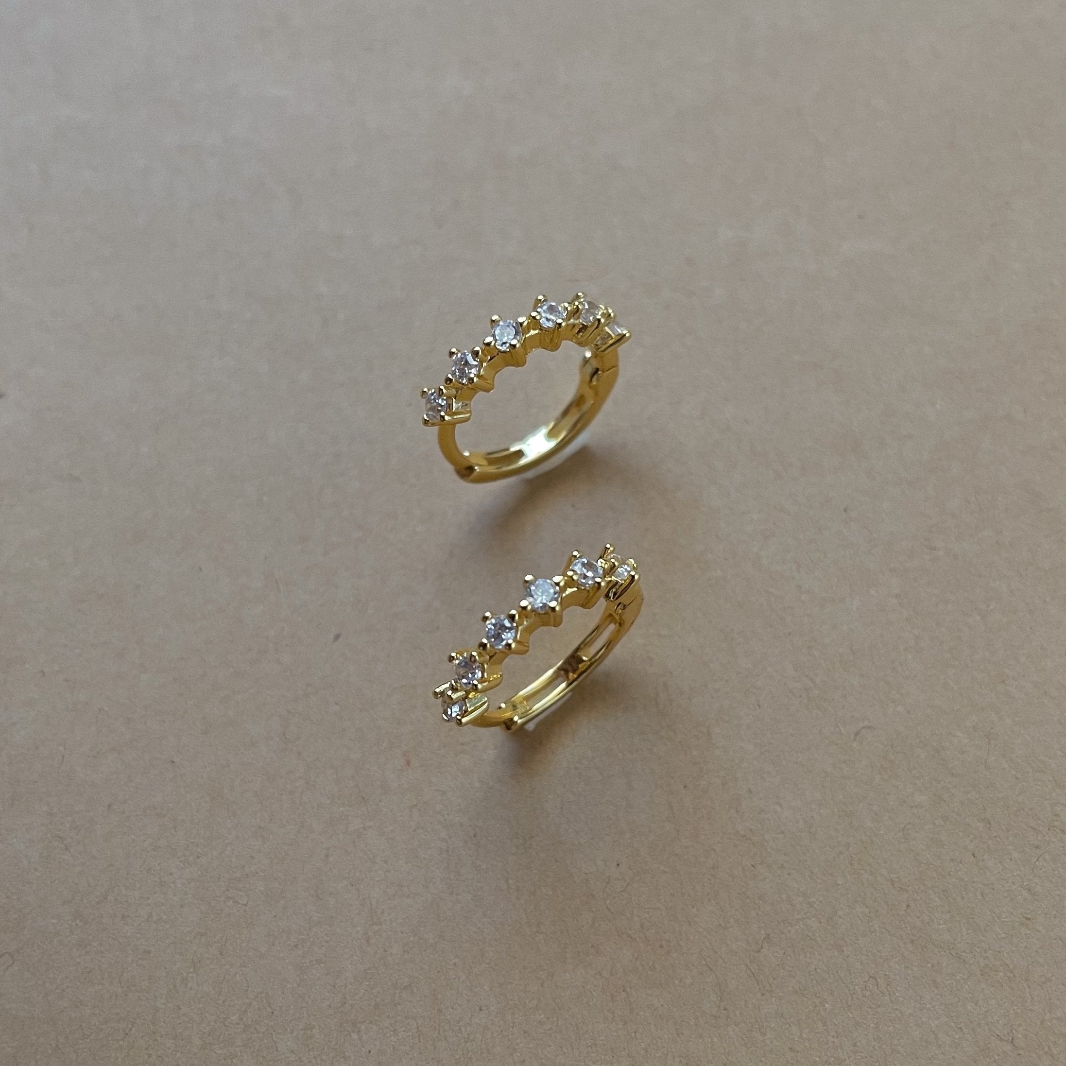 Kelly Huggies — White Zirconia