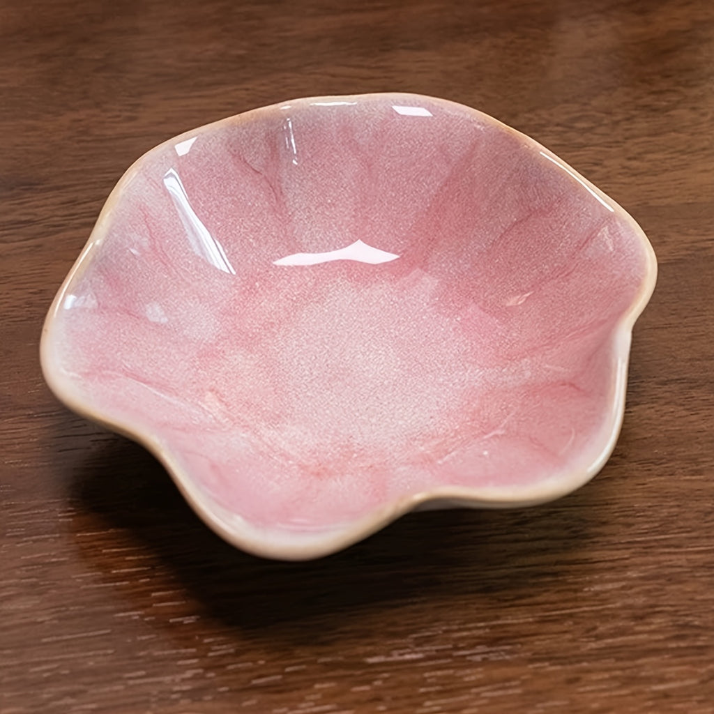 1pc for Lotus Petal Jewelry Tray  Hexagonal Textured Soft Pink Organizer for Earrings Rings Keys  Watches Mothers Day Gift Bathroom  Living Room Home Decor Jewelry Trays