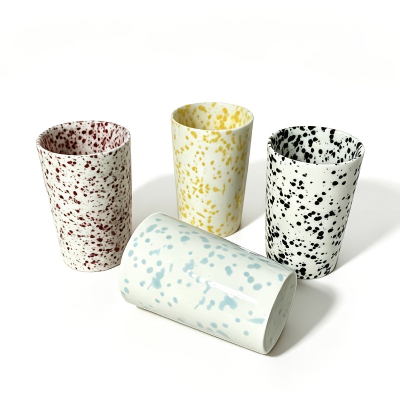 1pc 350ml Retrostyle Splashproof Ceramic Cup Coffee Cup Breakfast Cup Milk Cup Pen Holder Bathroom Cup
